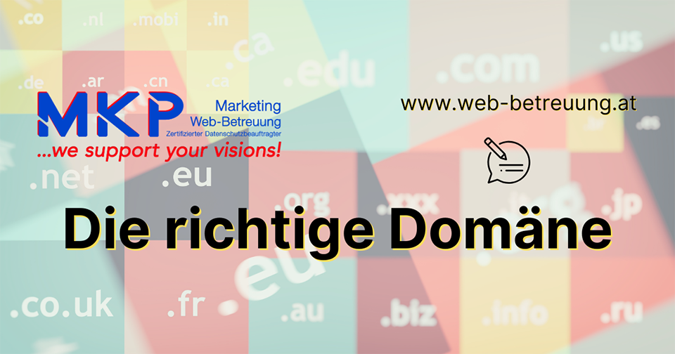 MKP Marketing & Web-Betreuung | Blog | Die richtige Domäne